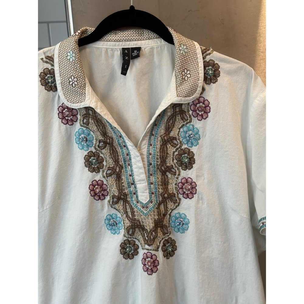 Azi Plus Sz XL Boho Beach Cotton Top P2P23 L25